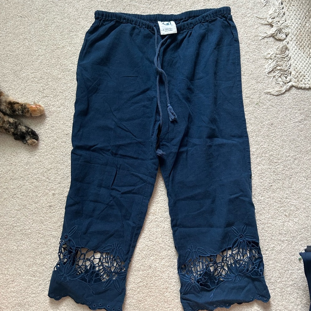 Linen Capri Pants